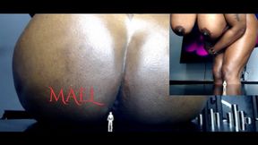 Oily Anal-Fyxiation : Giant Ass Smothering Against Tiny Boyfriend