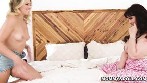 ”River Lynn realizes her naughty stepmommy Syren De Mer is watching her”