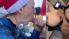 Naughty surprise from Santa STUFFED FUCKED CREAMPIES my anal , bj 8 inch dick