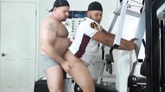 Muscular Bear Daddy Seduces and Fucks a Mature Man