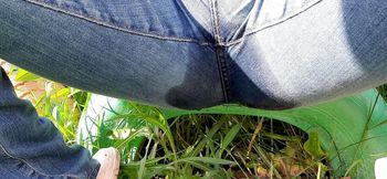 wet herself in jeans