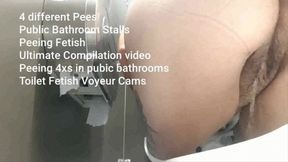 4 different Pees Public Bathroom Stalls Peeing Fetish Ultimate Compilation video Peeing 4xs in pubic bathrooms Toilet Fetish Voyeur Cams mkv