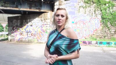 Public Agent - Blonde MILF with natural tits and nice pussy flaps fucks outdoors in a public park
