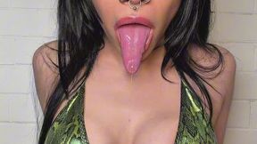 Drooly Long Tongue JOI With Cum Countdown