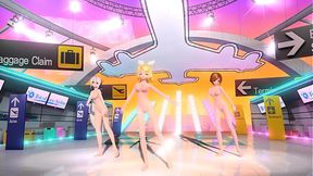 Kagamine Rin, Meiko, Haku Project diva Nude Mod Full Nude