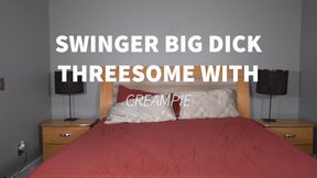creampie threesome with huge dick and sexy milf