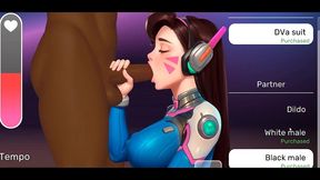 overwatch webcam [ parody hentai game ] ep.1 dva loves bbc !