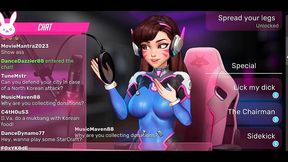 overwatch webcam [ parody hentai game ] ep.1 dva loves bbc !