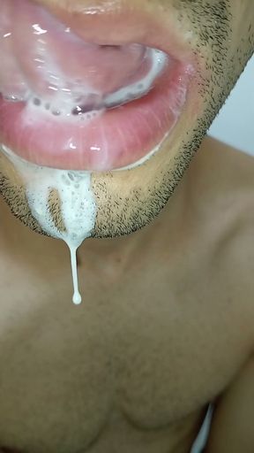 Cum in my mouth, play with your cum, and swallow it, sexy, femboy, trans, gay naughty, tongue, sloopy, six pack&hellip;   Clip 2
