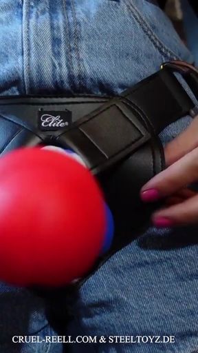 Memorable moment from &quot;Ultimate Pleasure with Cruel Reell: The Universal Heavy Duty Harness by Steeltoyz&quot;