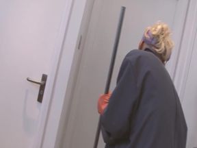 Better in the Bath Scene-3_blonde Cleaning Girl Enjoys Fucking in the Bathroom While She Works
