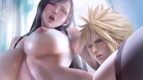 3D animated cartoons compilation of Tifa Lockhart tied up getting fucked in her sweet pussy