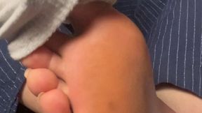 Dirty shoe tease and sweaty sock peel