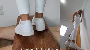 Queen Lytta Blond - SEXY Nurse CBT EP 4 - with 2 angles - First Scarlett Sneakers CBT Ever! - CBT - COCK TRAMPLING - FOOT DOMINATION - FOOT HUMILIATION - BALLBUSTING - COCK SQUEEZE - AMATEUR - FOOT FETISH - SOLES - COCK STOMP - (720p)