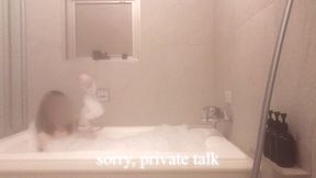 mixed bathing in a bubble bath