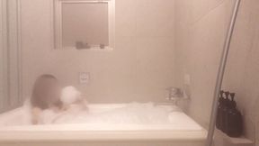 mixed bathing in a bubble bath