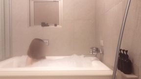 mixed bathing in a bubble bath