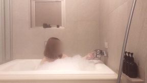 mixed bathing in a bubble bath