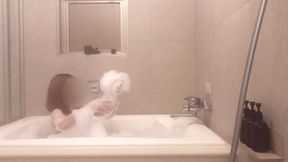 mixed bathing in a bubble bath