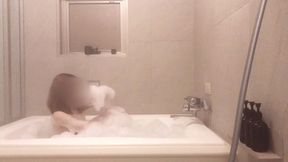 mixed bathing in a bubble bath