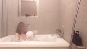 mixed bathing in a bubble bath