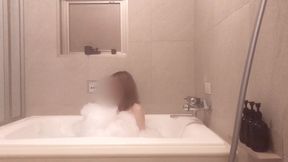 mixed bathing in a bubble bath