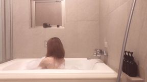 mixed bathing in a bubble bath
