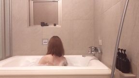 mixed bathing in a bubble bath