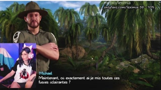 (Partie 47) She comments the game in french( porngame letsplay FRENCH ) Treasure of nadia