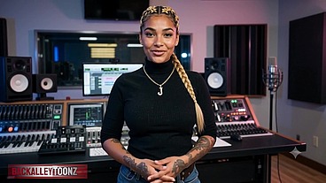 SEXY AI GENERATED PETITE RISING HIP HOP STAR JALISA FLIRTS IN THE STUDIO, FUCKS IN THE LOFT