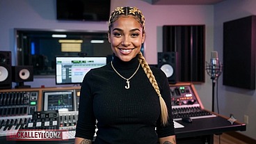 SEXY AI GENERATED PETITE RISING HIP HOP STAR JALISA FLIRTS IN THE STUDIO, FUCKS IN THE LOFT