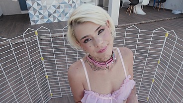 Inked Kyra Sex dominate the Cute Russah on and fucked by big cocks, Dap and DP