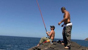 vayana has a very public threesome on a jetty at the beach