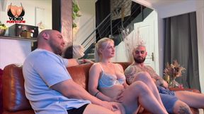 This Beautiful Naughty Girl with Big Gets by Her 2 Well-equipped Guys