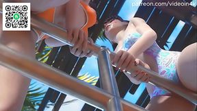 Overwatch porn Dva, Tracer, Widow licks Mercy'_s pussy Rule34 3D Hentai Animation (AI Upscaled 60 FPS)