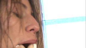 He asked her to bend over so he could test her agility but she soon found his cock in her...