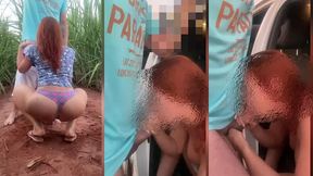 peao da fazenda arrastou a ruiva casada para o meio do mato e comeu a cavala ate gozar