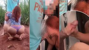 peao da fazenda arrastou a ruiva casada para o meio do mato e comeu a cavala ate gozar