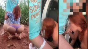 peao da fazenda arrastou a ruiva casada para o meio do mato e comeu a cavala ate gozar