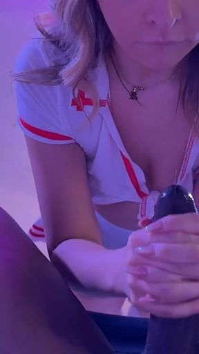 Nurse Rose Jone's Bound Breeding Procedure with Dimitri