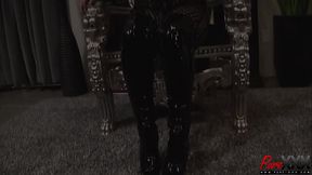 super busty goddess Nikki Jackson jerks off her sub