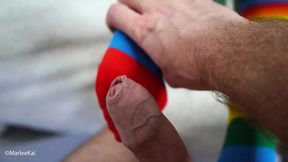 Thai stocking fetish  cum on feet