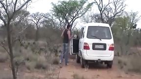 Energetic female - outdoor action - Safari Sex