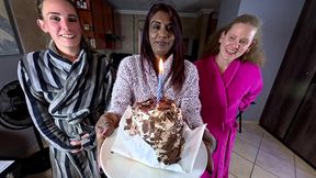 happy birthday my love! cfnm fffm pov blowjob foursome.