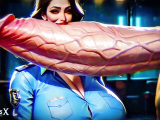 Busty Police MILF: SPH Whilst Fantasizing About Monster Rods (Interior Monologue / Fantasy)