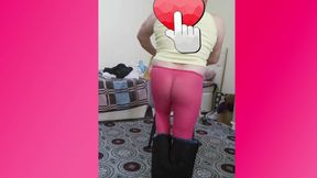 Beyza Crossdresser Wears Shorts Mini Skirt