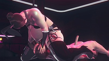 Thick Mature Bunny face sitting on a customer in her club- 3D porn Hentai