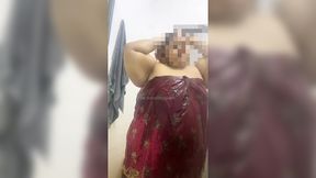 Busty Asian MILF showers in dorm