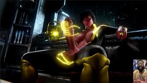 Large Cock Ass Ashe Sucks Her Own Futa Cock, Yellow Lantern Jerks Off Her Large Futa Cock With Her Powers