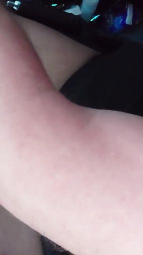 Small Penis in Light Pantyhose While Driving a Car